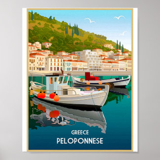 Town Beach  Griekenland Travel Posters