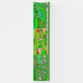 Town-Boerderij-Campground Wegen voor Auto's 2.5x12 Spandoek (Verticaal)