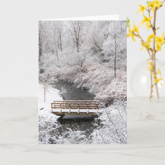 Town Brook in januari Kaart (Gele Bloem)