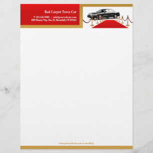 Town Car Letterhead Gepersonaliseerd Briefhoofd
