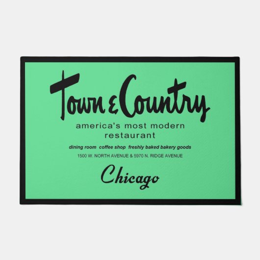 Town & Country Restaurants, Chicago, IL Deurmat (Voorkant)