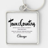 Town & Country Restaurants, Chicago, IL Sleutelhanger (Voorkant)