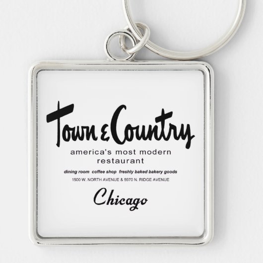 Town & Country Restaurants, Chicago, IL Sleutelhanger (Voorkant)