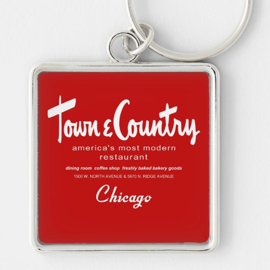 Town & Country Restaurants, Chicago, IL Sleutelhanger (Voorkant)