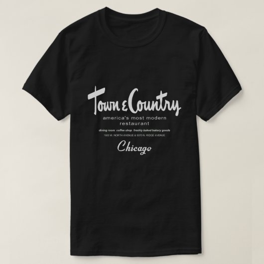 Town & Country Restaurants, Chicago, IL T-shirt (Design voorkant)
