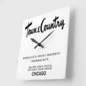 Town & Country Restaurants, Chicago, IL Vierkante Klok (Hoek)