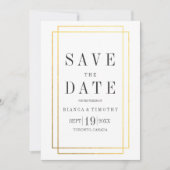 Town Hall Typografie Save the Date (Voorkant)