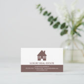 Town Home Icon Real Estate Agent Visitekaartje (Staand voorkant)