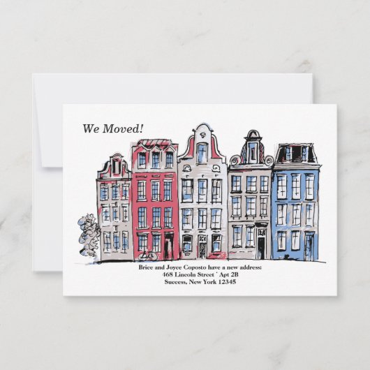 Town Homes Moving Announcement Aankondiging (Voorkant)