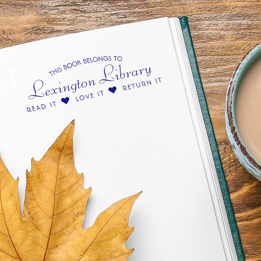 Town Library Lees het liefste van hem Zelfinktende Stempel