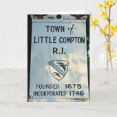 Town Little Compton, RI - 1675 houten bord Kaart (Gele Bloem)