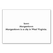 Town Morgantown Reading Flashcards for Adults Kaart (Achterkant)