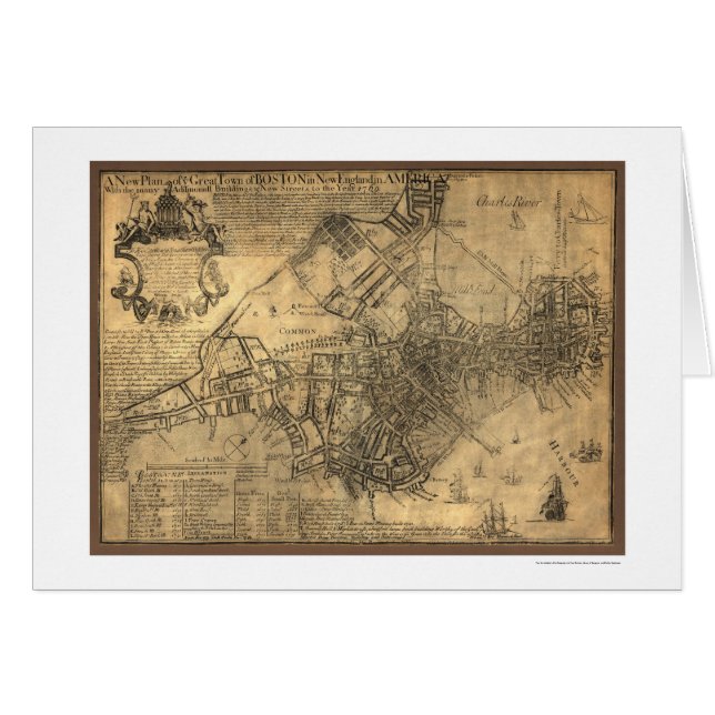 Town of Boston Map - 1769 (Voorkant Horizontaal)