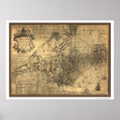 Town of Boston Map - 1769 Poster (Voorkant)