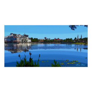 Town of Celebration Florida and Lake Perfect Poster