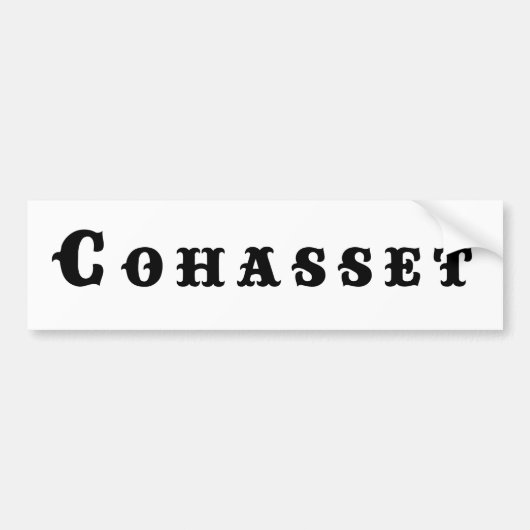 Town of Cohasset Massachusetts Bumpersticker (Voorkant)