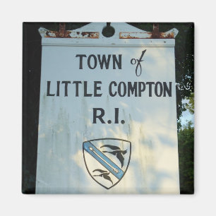 Town of Little Compton, RI-houten bord Magneet