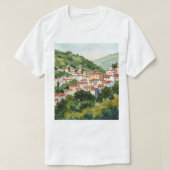 Town on a green hill t-shirt (Design voorkant)