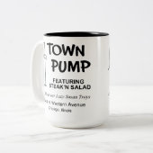 Town Pump Restaurant, Chicago, Verenigde Staten Tweekleurige Koffiemok (Voorkant links)