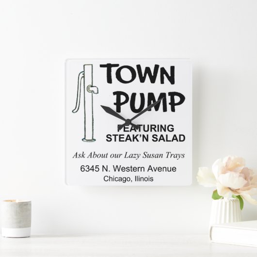 Town Pump Restaurant, Chicago, Verenigde Staten Vierkante Klok (Huis)