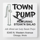 Town Pump Restaurant, Chicago, Verenigde Staten Vierkante Klok (Voorkant)