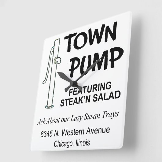 Town Pump Restaurant, Chicago, Verenigde Staten Vierkante Klok (Hoek)