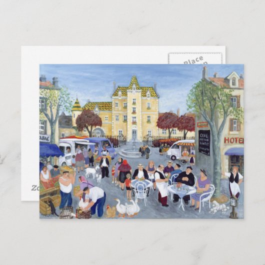 Town Square in Bourgogne Briefkaart (Voorkant / Achterkant)