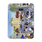 Town Square in Bourgogne Magneet (Verticaal)