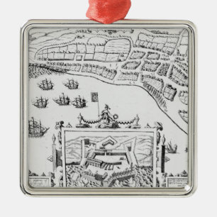 Towne en Platforme van Fayall Metalen Ornament
