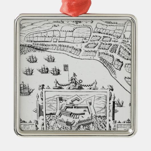 Towne en Platforme van Fayall Metalen Ornament (Voorkant)