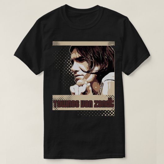 Townes Van Zandt Amerikaanse zangeres T-shirt (Design voorkant)
