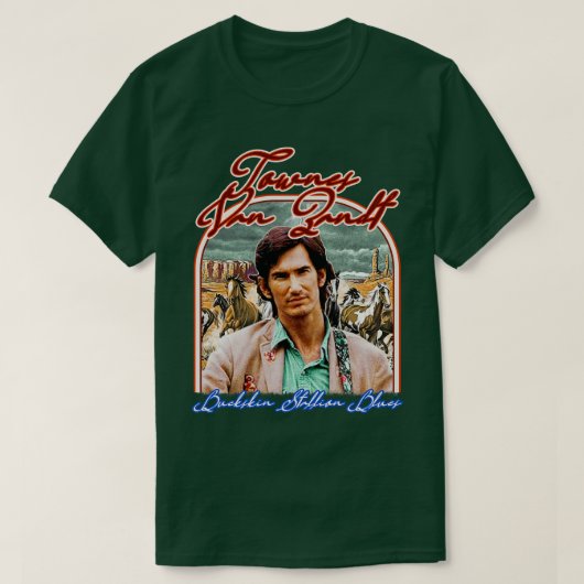 Townes Van Zandt Retro Buckskin Hengst T-shirt (Design voorkant)