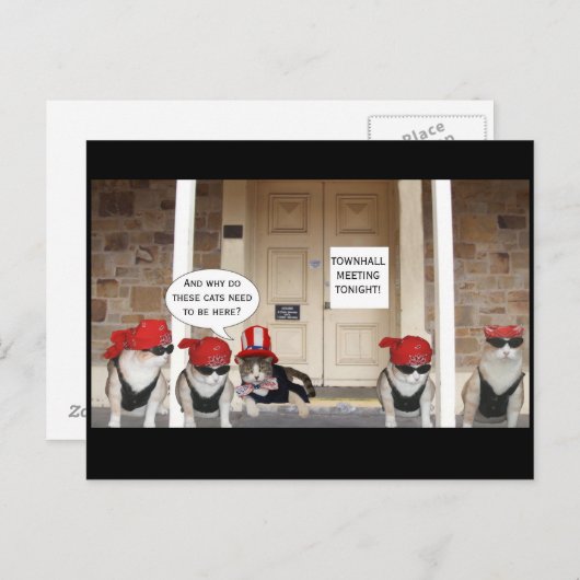 TOWNHALL-VERGADERING BRIEFKAART (Voorkant / Achterkant)