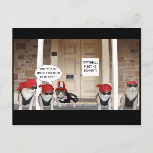 TOWNHALL-VERGADERING BRIEFKAART (Voorkant)