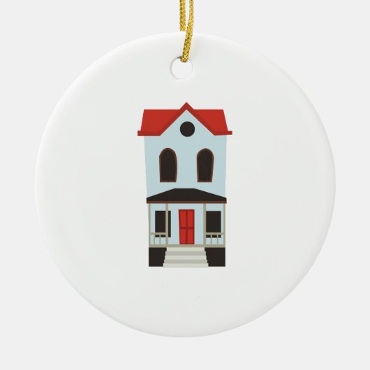 Townhouse Keramisch Ornament (Voorkant)