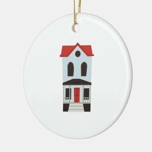 Townhouse Keramisch Ornament (Links)