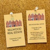 Townhouse Modern Real Estate Broker Agent Realtor Visitekaartje