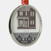 TownHouse row of townhouse vector Metalen Ornament (Rechts)