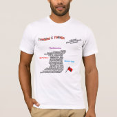 Towns en plaatsen in Trinidad en Tobago T-shirt (Voorkant)