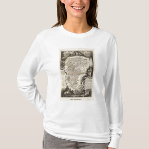 Towns en steden tonen Kleur langs grenzen T-shirt