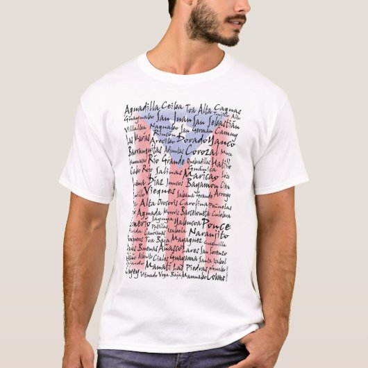 Towns van Puerto Rico T-shirt (Voorkant)
