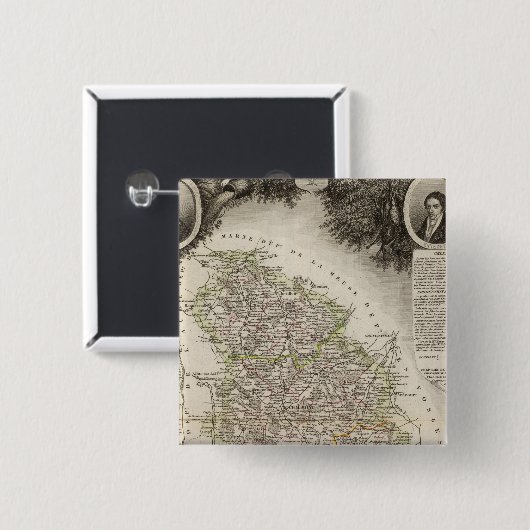 Towns Vierkante Button 5,1 Cm (Voorkant /achterkant)