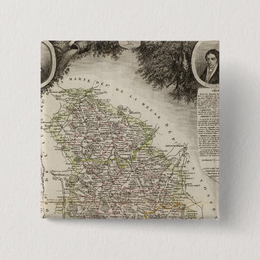 Towns Vierkante Button 5,1 Cm (Voorkant)