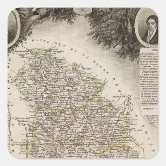 Towns Vierkante Sticker (Voorkant)