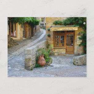 Townscape in Dordogne, briefkaart Frankrijk