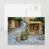 Townscape in Dordogne, briefkaart Franse tekst (Voorkant / Achterkant)
