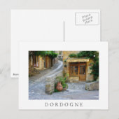 Townscape in het witte briefkaart Dordogne (Voorkant / Achterkant)