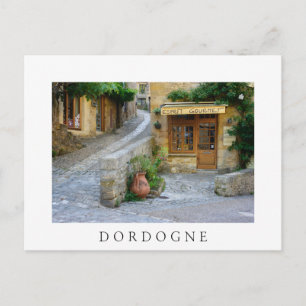 Townscape in het witte briefkaart Dordogne