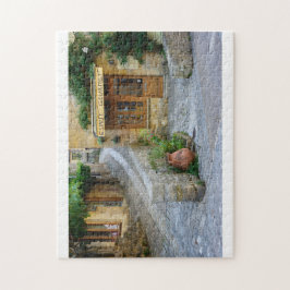 Townscape met winkel in Dordogne, Frankrijk Legpuzzel