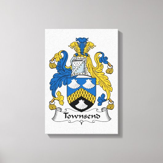 Townsend Family Crest Canvas Afdruk (Voorkant)